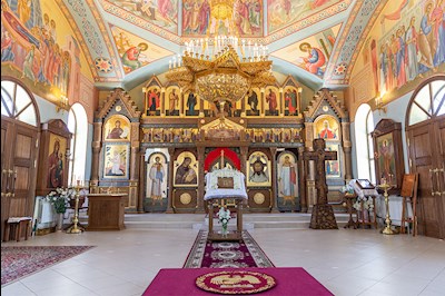 Божественная литургия в Вознесенско-Пантелеимоновском храме с. Усть-Курдюм Саратовского района