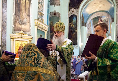 Божественная литургия в храме Сошествия Святого Духа г. Саратова
