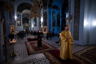 Митрополит Игнатий совершил всенощное бдение в Свято-Духовском соборе г. Саратова