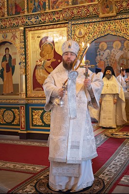 Митрополит Игнатий совершил Божественную литургию и панихиду в Свято-Никольском мужском монастыре г.Саратова