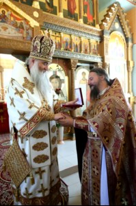 Митрополит Лонгин совершил Великое освящение Вознесенского храма Вознесенско-Пантелеимоновской церкви с. Усть-Курдюм