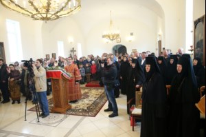 Чин Великого освящения и Божественная литургия в храме в честь Владимирской иконы Божией Матери Владимирского женского монастыря г. Вольска