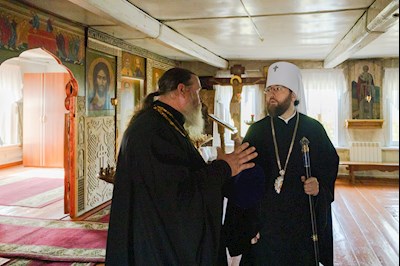 Митрополит Игнатий совершил Божественную литургию в храме святого апостола и евангелиста Иоанна Богослова с. Казанла Базарно-Карабулакского района