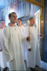 Крещальная литургия в Свято-Троицком соборе Саратова