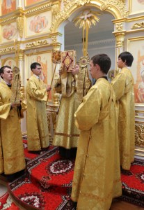 Всенощное бдение в храме в честь Рождества Христова города Вольска