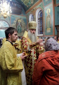 Всенощное бдение в Крестовоздвиженском храме города Хвалынска