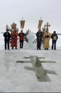 На Волге в селе Пристанное совершен чин Великого освящения воды
