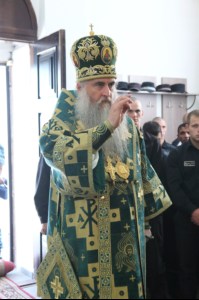 Божественная литургия в храме блаженной Ксении Петербургской г. Саратова на территории ИТК УШ-382/33