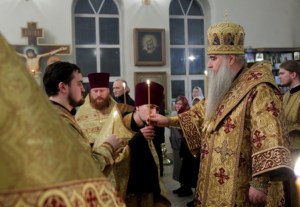 Всенощное бдение в Благовещенском храме г. Вольска