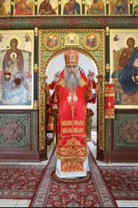 Божественная литургия на Архиерейском подворье — храме в честь иконы Божией Матери «Утоли моя печали» г.Саратова
