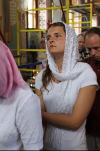 Божественная литургия в храме всех Крымских святых и великомученика Феодора Стратилата в г. Алушта