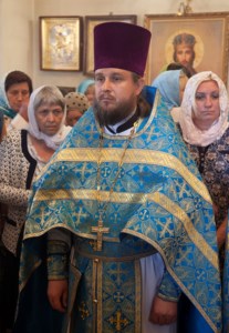 Божественная литургия в храме в честь Владимирской иконы Божией Матери с. Багаевка Саратовского района