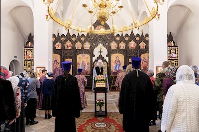 Божественная литургия в храме в честь иконы Божией Матери «Всех скорбящих Радость» г. Саратова