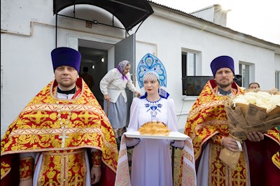 Митрополит Игнатий совершил Великое освящение храма Архангела Михаила с. Курдюм и первую Божественную литургию в новоосвященном храме