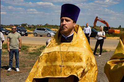 Митрополит Игнатий совершил освящение закладного камня на месте строительства Княже-Владимирского собора г. Саратова