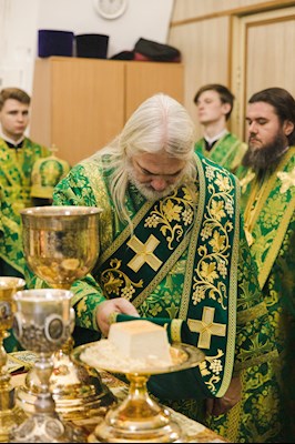 Архиереи Саратовской митрополии совершили Божественную литургию в соборном храме святого благоверного князя Александра Невского г. Ртищево