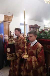 Божественная литургия в храме во имя священномученика Космы Саратовского