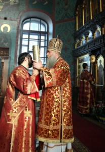 Божественная литургия в Крестовоздвиженском храме г. Хвалынска