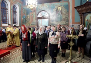 Всенощное бдение в Крестовоздвиженском храме города Хвалынска