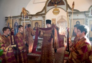 Божественная литургия в Спасо-Преображенском мужском монастыре г. Саратова