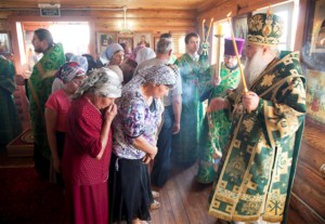 Всенощное бдение в храме во имя преподобного Сергия Радонежского с. Кошели Воскресенского района