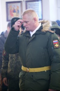 Божественная литургия в храме в честь Воздвижения Честнаго и Животворящего Креста Господня на территории Вольского военного института материального обеспечения