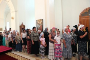 Всенощное бдение в Свято-Сергиевском женском монастыре села Алексеевка Базарно-Карабулакского района