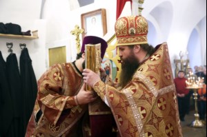 Божественная литургия в Спасо-Преображенском мужском монастыре г.Саратова