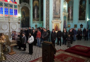 Всенощное бдение в храме в честь Сошествия Святого Духа г.Саратова