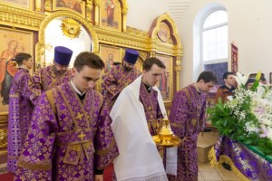 Божественная литургия в храме во имя святой великомученицы Екатерины г. Саратова