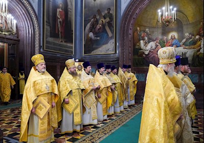 Митрополит Игнатий принял участие в Божественной литургии в день 14-й годовщины интронизации Патриарха Кирилла
