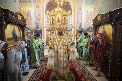 Митрополит Игнатий совершил Божественную литургию в Иоанновском женском монастыре в пос. Алексеевка Хвалынского района
