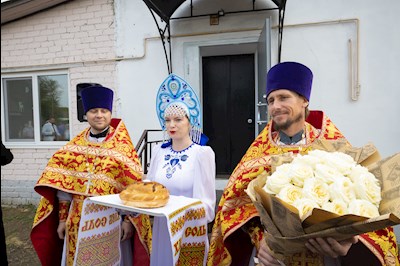 Митрополит Игнатий совершил Великое освящение храма Архангела Михаила с. Курдюм и первую Божественную литургию в новоосвященном храме