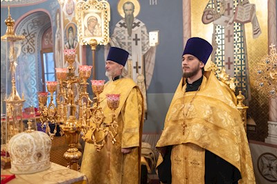 Всенощное бдение в Свято-Троицком кафедральном соборе г. Саратова
