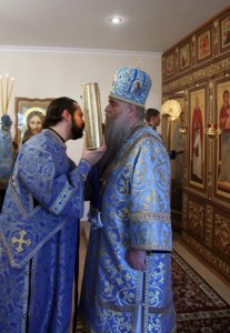 Божественная литургия в храме в честь иконы Божией Матери «Скоропослушница» гор.Шиханы Вольского района
