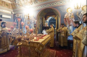 Божественная литургия в Свято-Троицком кафедральном соборе г. Саратова
