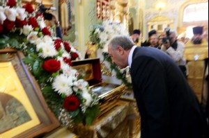 Встреча святых мощей святого равноапостольного князя Владимира и Всенощное бдение в храме в честь Покрова Пресвятой Богородицы г.Саратова