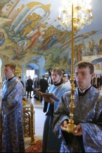 Крещальная литургия в Свято-Троицком кафедральном соборе г. Саратова