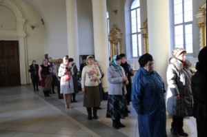 Великое повечерие с чтением канона преподобного Андрея Критского в Свято-Троицком кафедральном соборе г. Вольска
