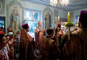 Всенощное бдение в храме святого великомученика и целителя Пантелеимона г. Саратова