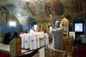 Крещальная литургия в Свято-Троицком кафедральном соборе г.Саратова