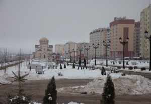 Освящены кресты и купола строящегося храма во имя святителя Спиридона Тримифунтского
