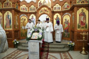 Божественная литургия в храме во имя святого равноапостольного великого князя Владимира г. Саратова