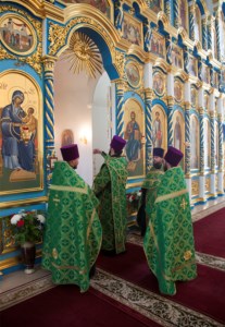Всенощное бдение в Свято-Сергиевском женском монастыре с. Алексеевка Базарно-Карабулакского района
