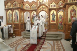 Божественная литургия в храме во имя святого равноапостольного великого князя Владимира г. Саратова