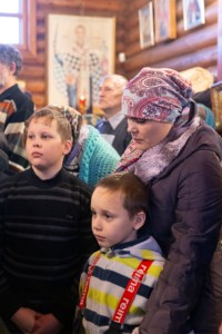 Божественная литургия в храме в честь Сретения Господня г.Саратова