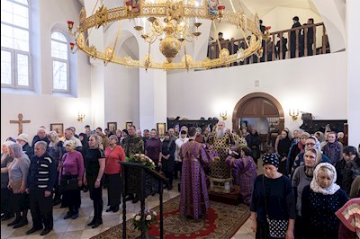 Божественная литургия в храме в честь иконы Божией Матери «Всех скорбящих Радость» г. Саратова