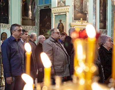 Всенощное бдение в храме в честь Сошествия Святого Духа г. Саратова