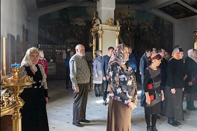 Литургия Преждеосвященных Даров в храме в честь Покрова Пресвятой Богородицы г. Покровска (Энгельса)