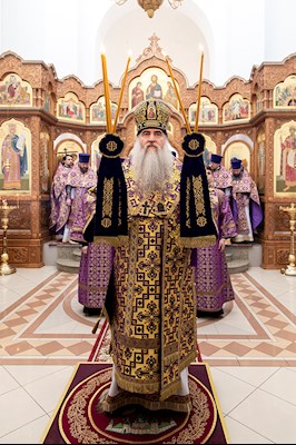 Божественная литургия в храме в честь святого равноапостольного великого князя Владимира г. Саратова